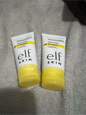 e.l.f. Skin Whoa Glow SPF 30 Sunscreen Gel Cream - White and Yellow Tubes